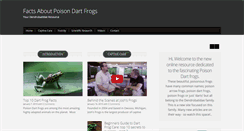 Desktop Screenshot of factsaboutpoisondartfrogs.com