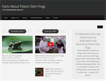 Tablet Screenshot of factsaboutpoisondartfrogs.com